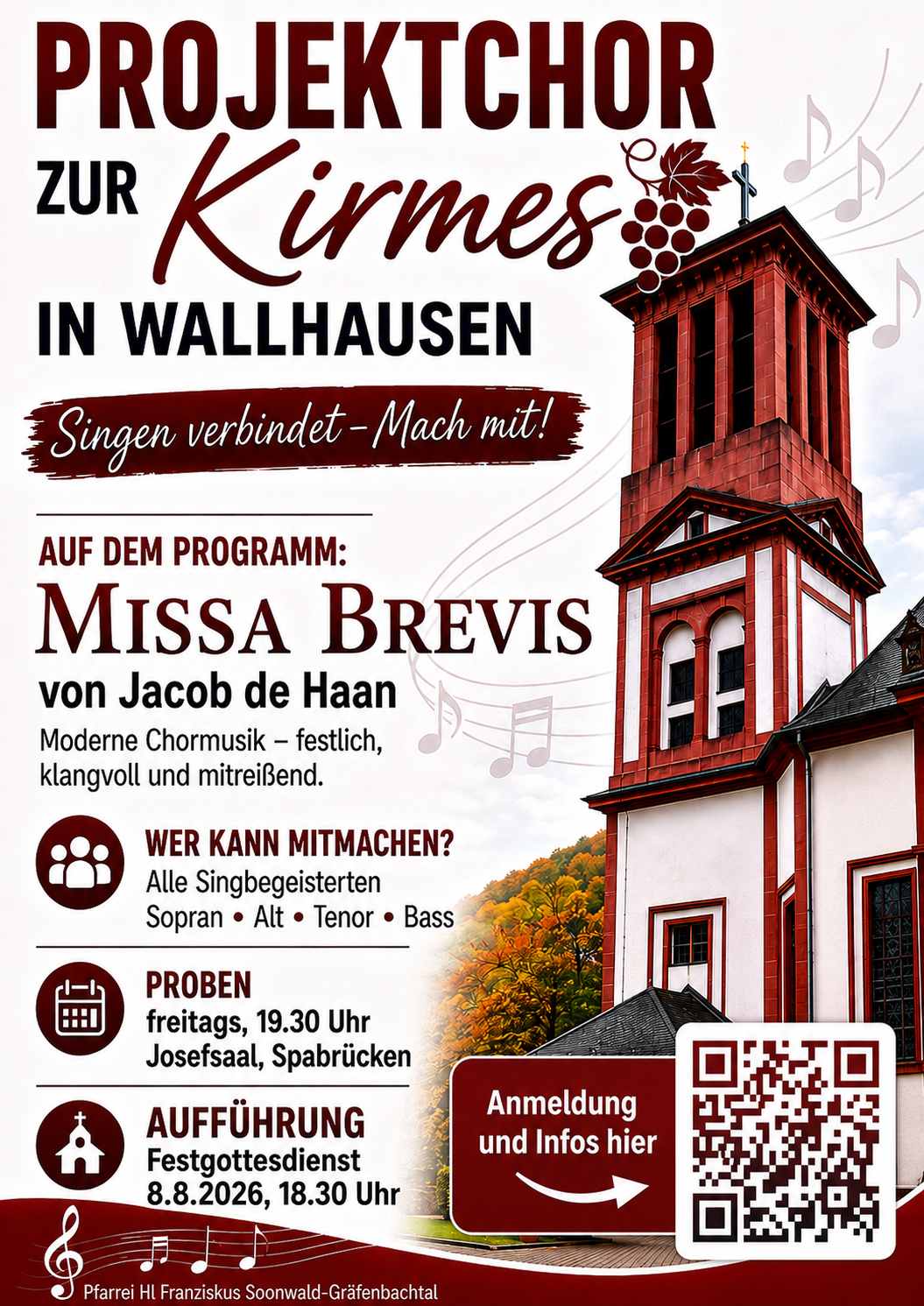26 Wallhausen Projektchor Kirmes Plakat