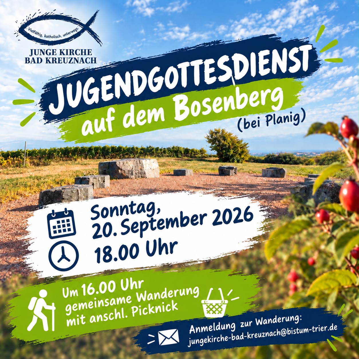 Jugendgottesdienst auf dem Bosenberg
