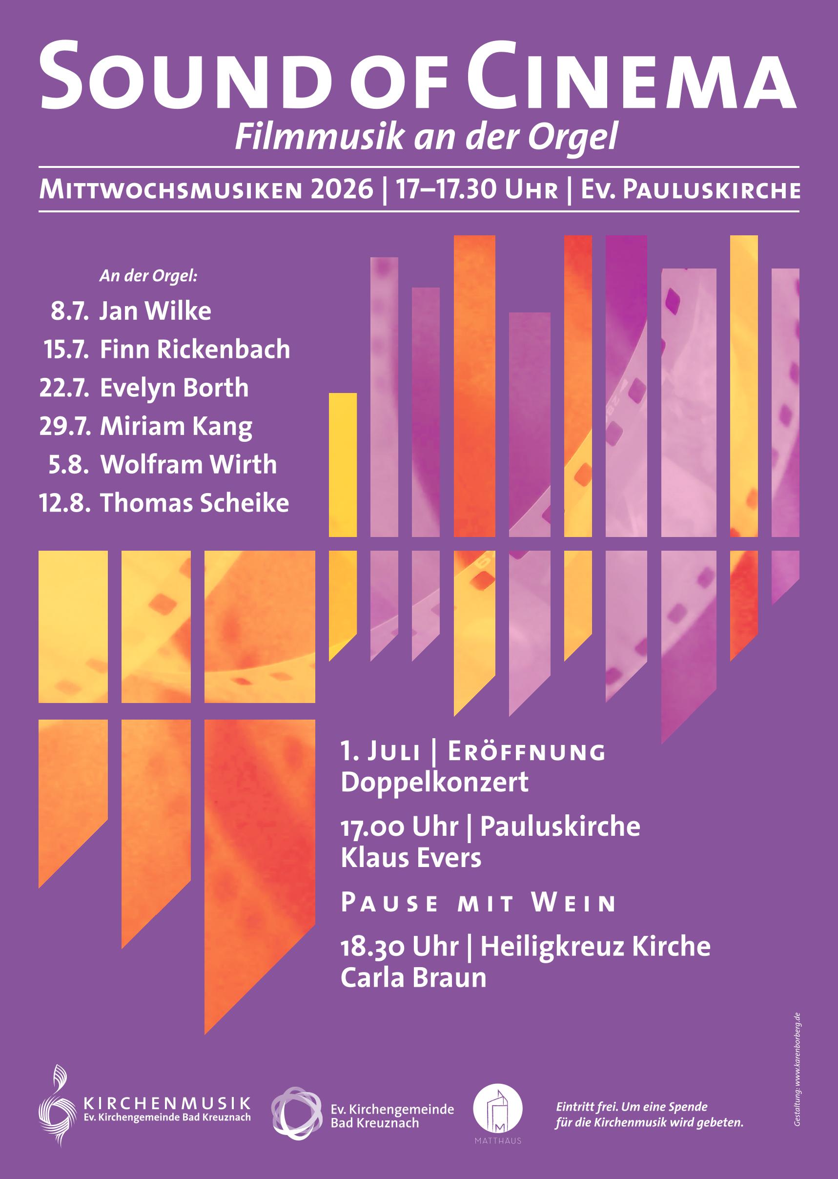 Plakat Mittwochsmusiken 2026